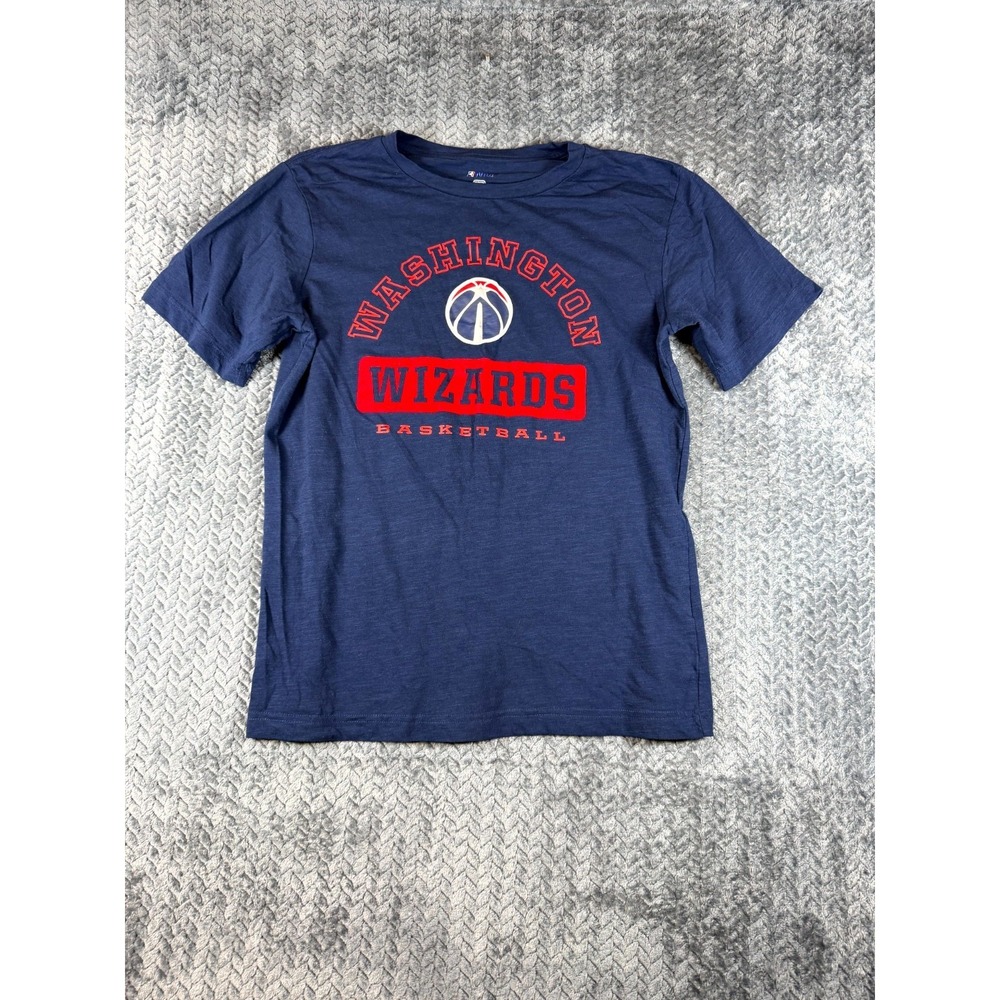 NBA Shirt Mens Medium Blue Cotton Washington Wizards Basketball Athleisure‎